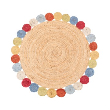 Tæppe JUTA 120 cm flerfarvet/natur