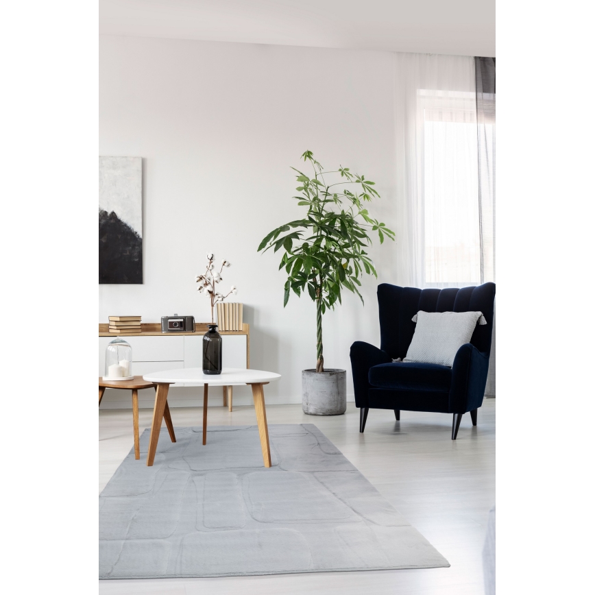 Tæppe RABBIT 3D 120x170 cm lysegrå