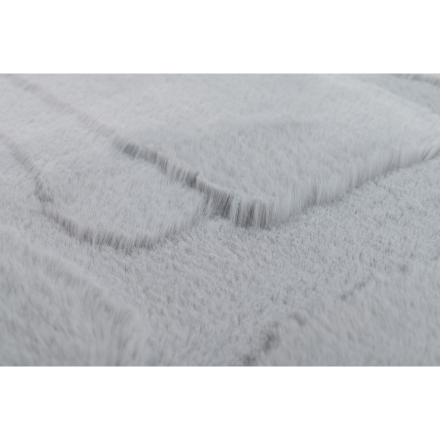 Tæppe RABBIT 3D 120x170 cm lysegrå