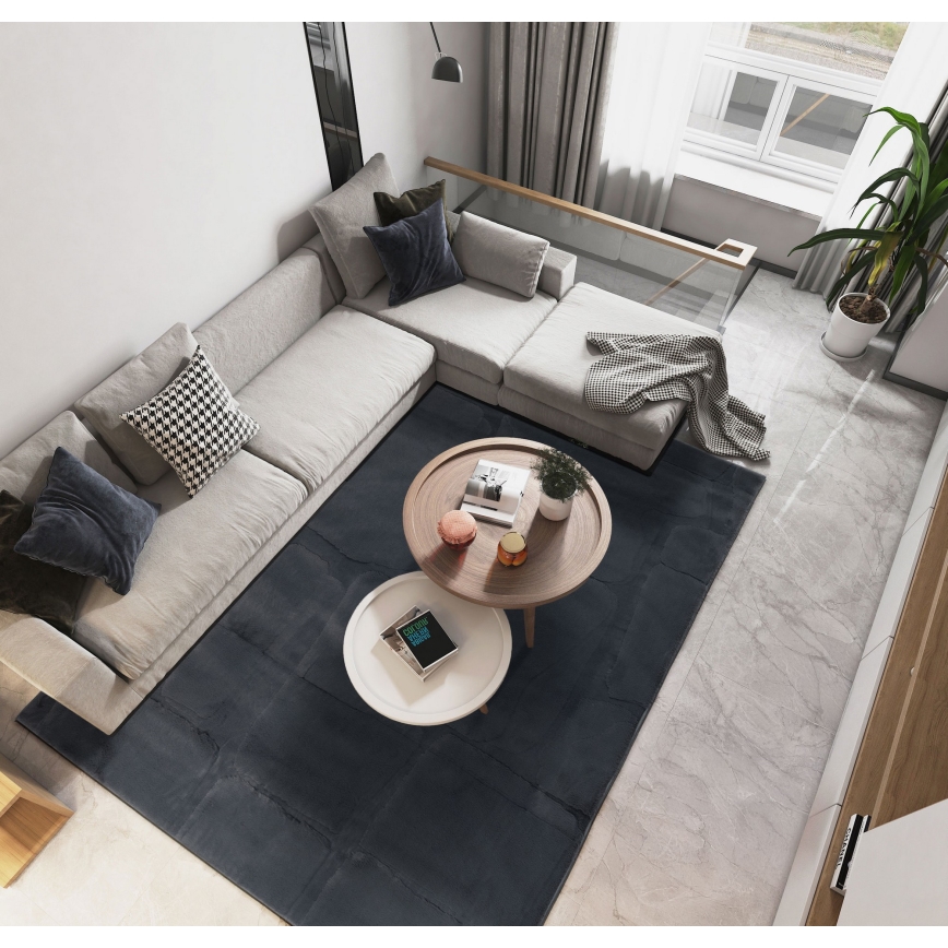 Tæppe RABBIT 3D 80x150 cm antracit