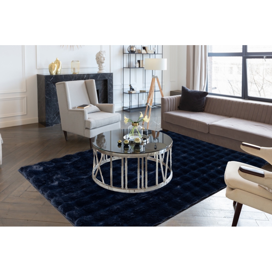 Tæppe RABBIT BUBBLE 120x170 cm mørkeblå