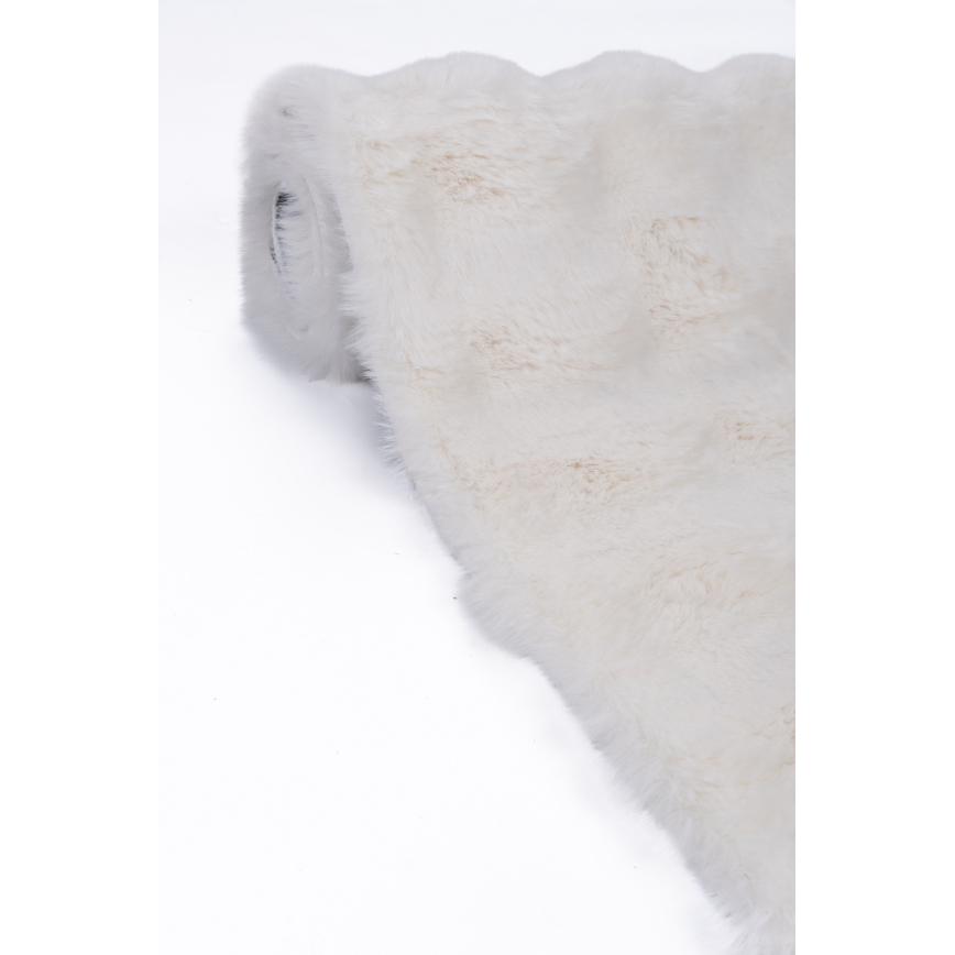 Tæppe RABBIT BUBBLE 80x150 cm cremefarvet