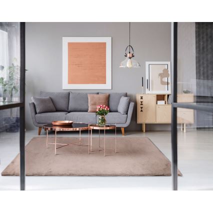 Tæppe RABBIT-ROSA NEW 80x150 cm 2000g/m2 beige