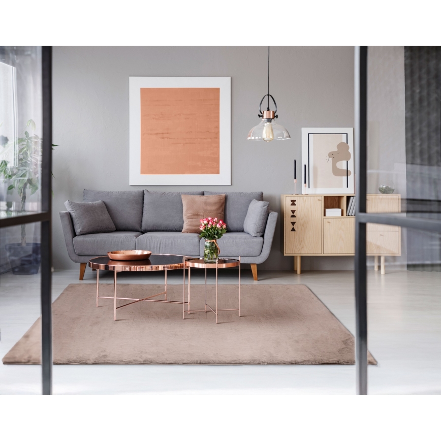Tæppe RABBIT-ROSA NEW 80x150 cm 2000g/m2 beige