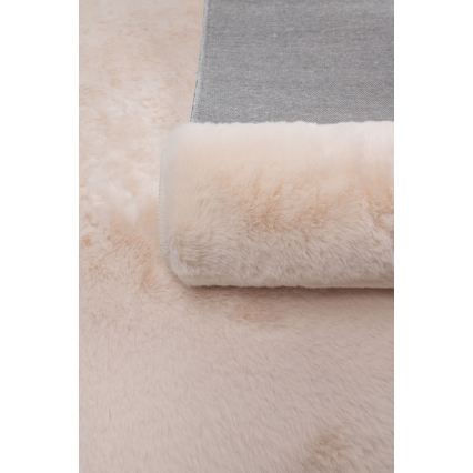 Tæppe RABBIT-ROSA NEW 80x150 cm 2000g/m2 cremefarvet