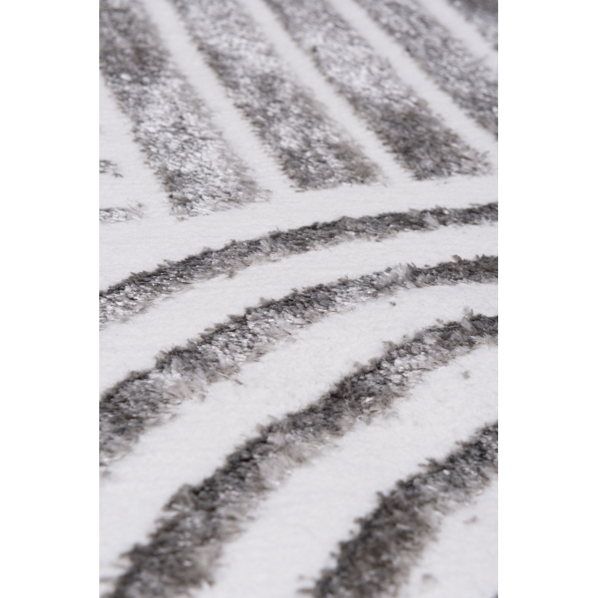 Tæppe SALAMANCA 100 cm grå/hvid