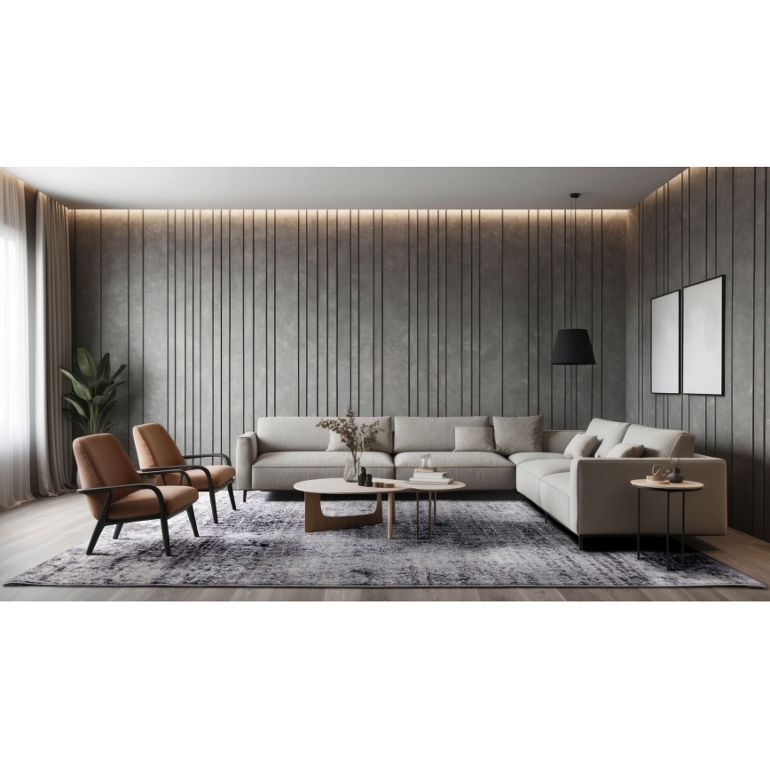 Tæppe SALAMANCA 120x170 cm grå/hvid