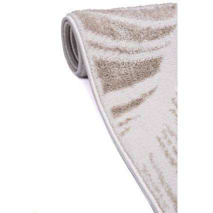 Tæppe SALAMANCA 67x120 cm beige/hvid/bladmønster