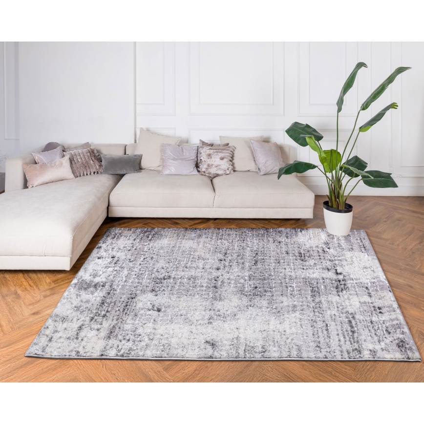 Tæppe SALAMANCA 67x120 cm grå/hvid