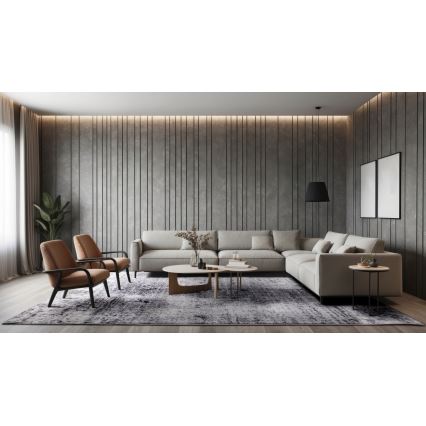 Tæppe SALAMANCA 67x120 cm grå/hvid