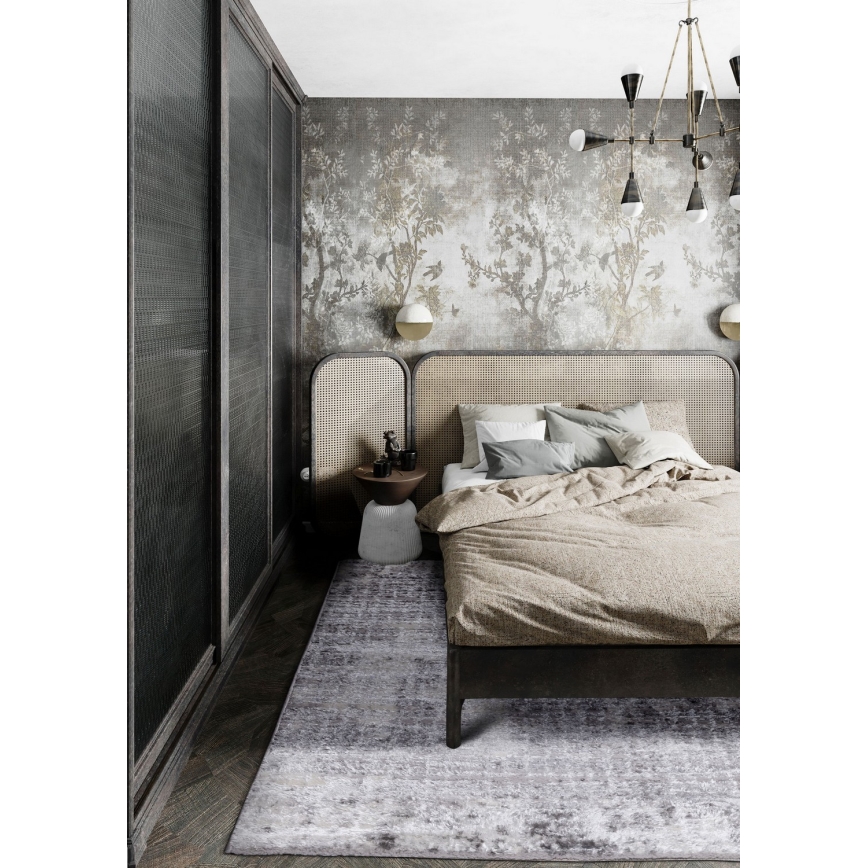 Tæppe SALAMANCA 67x120 cm grå/hvid