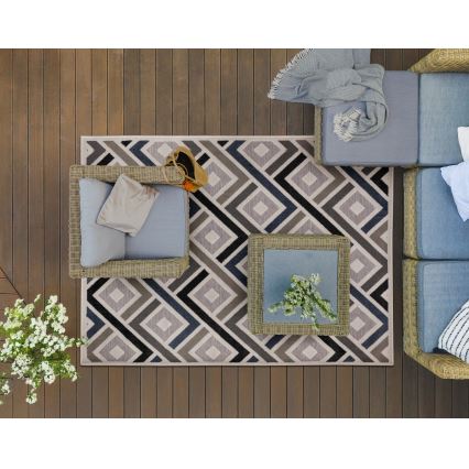 Tæppe SHIFT 160x220 cm grå/blå