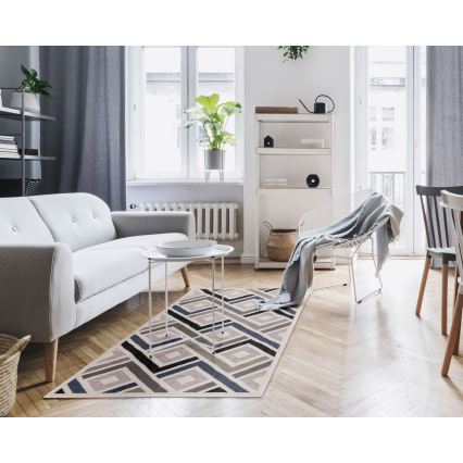 Tæppe SHIFT 80x150 cm grå/blå/beige