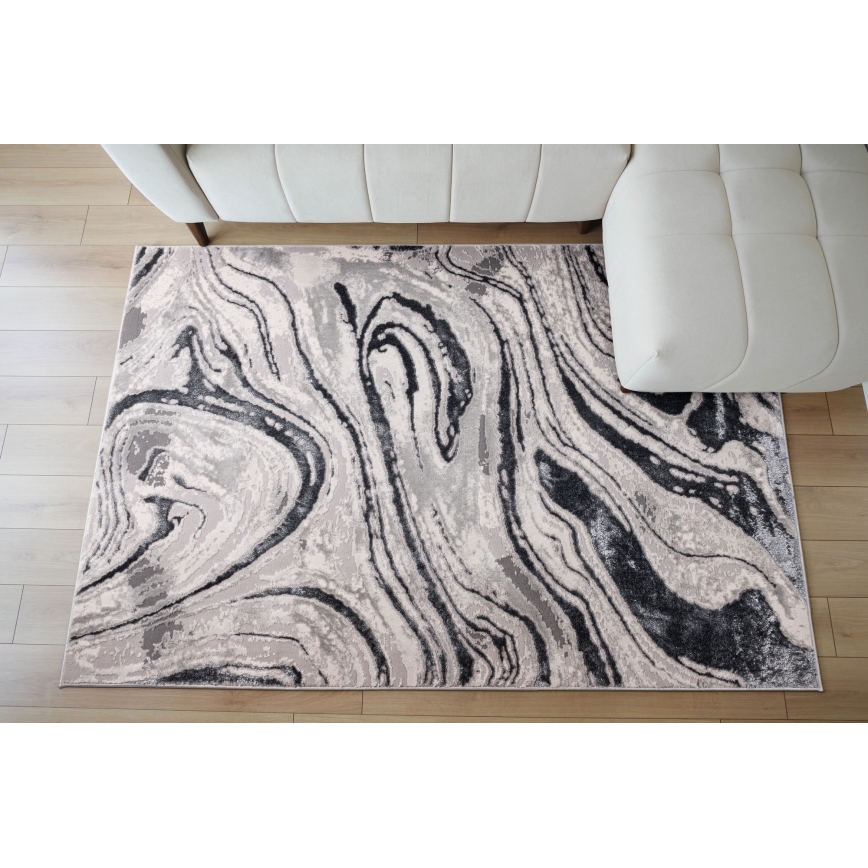 Tæppe STONE 120x160 cm grå/antracit