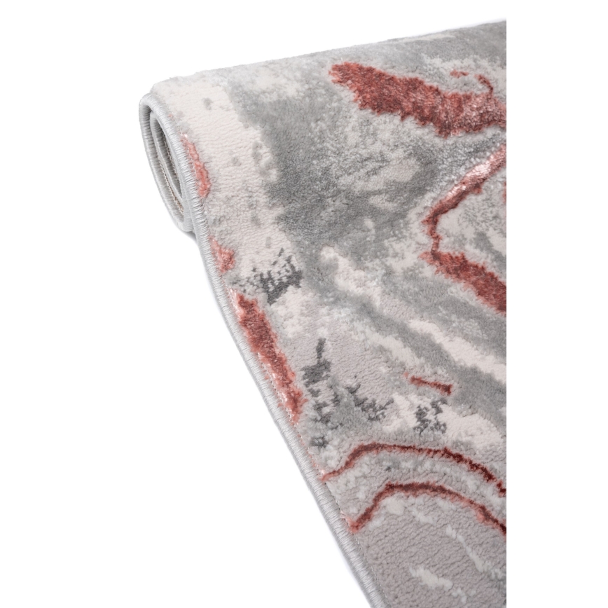 Tæppe STONE 160x220 cm rosa/grå