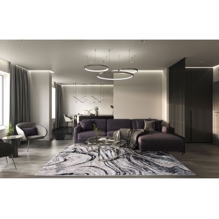 Tæppe STONE 80x140 cm grå/antracit