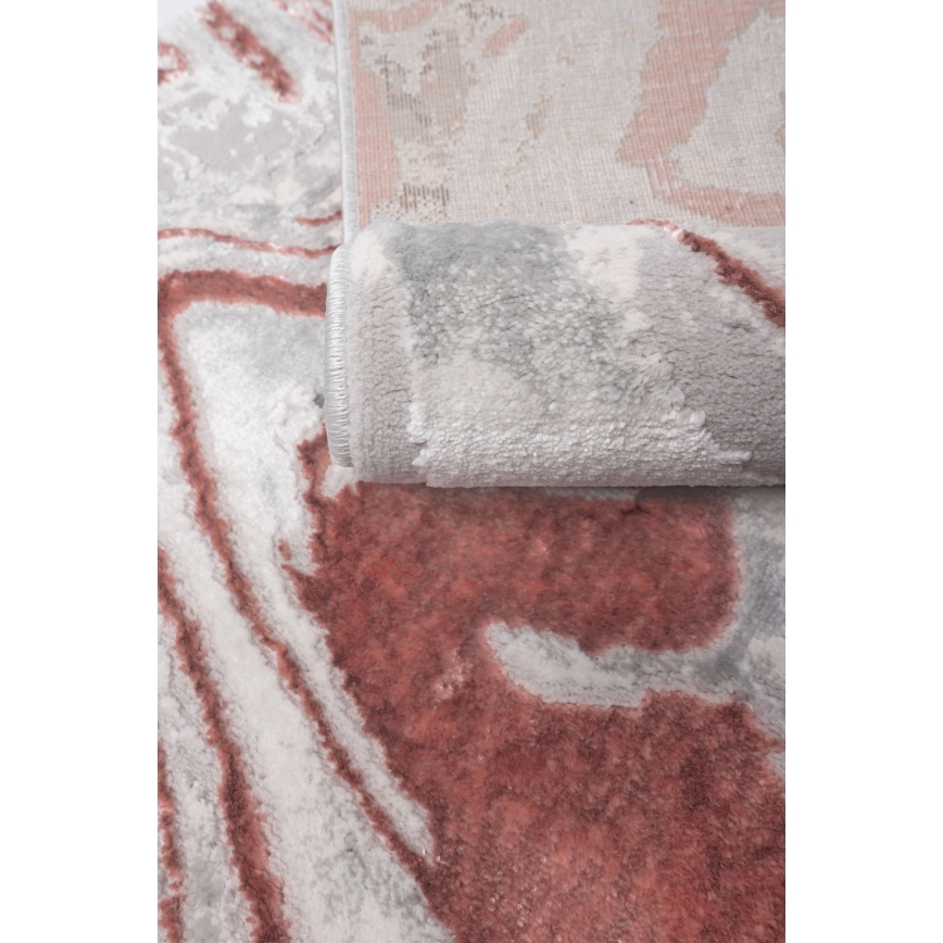 Tæppe STONE 80x140 cm rosa/grå