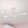 Tætmonteret loftlampe CAMBRIDGE 6xE27/15W/230V rosa