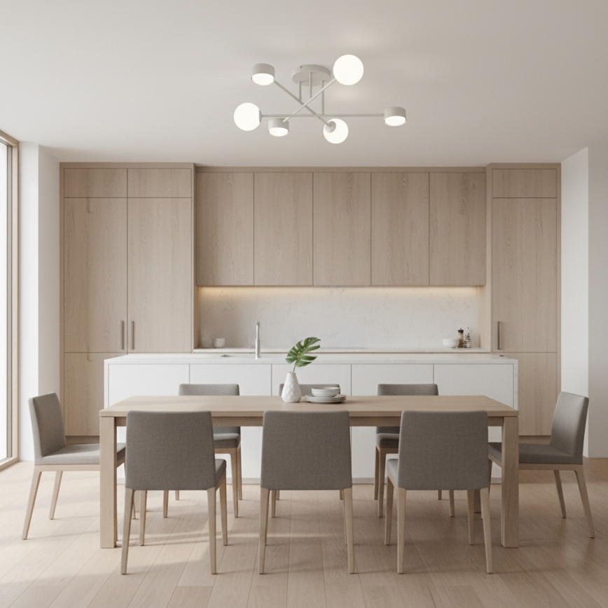 Tætmonteret loftlampe HOLON 3xG9/8W/230V + 3xGX53/12W hvid