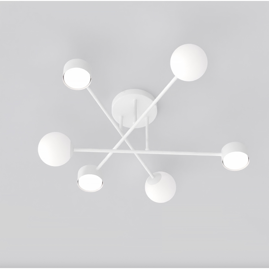 Tætmonteret loftlampe HOLON 3xG9/8W/230V + 3xGX53/12W hvid