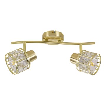 Tætmonteret loftlampe ZAHARA 2xE27/10W/230V, guld
