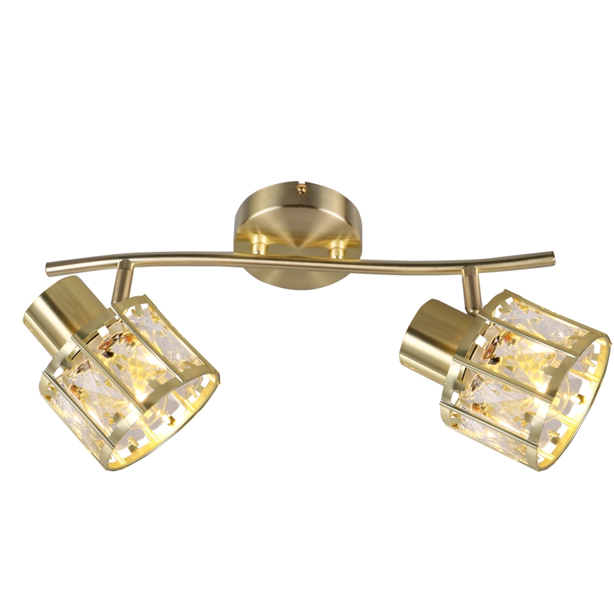 Tætmonteret loftlampe ZAHARA 2xE27/10W/230V, guld