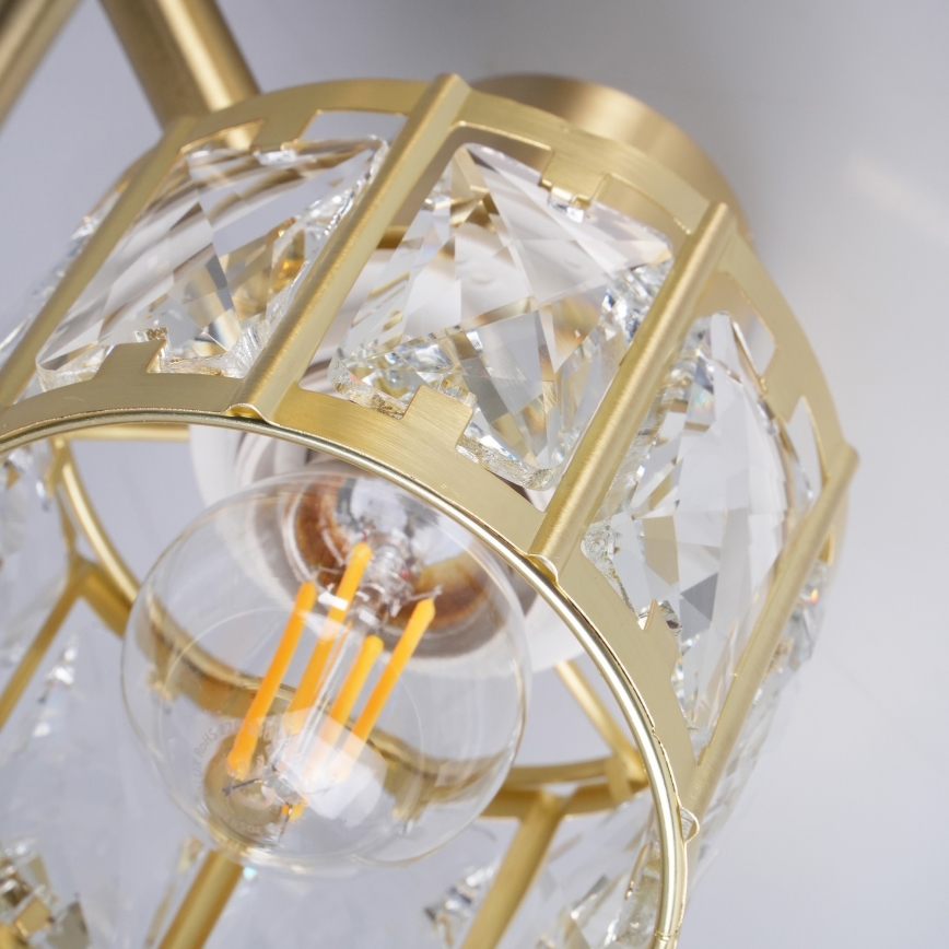 Tætmonteret loftlampe ZAHARA 2xE27/10W/230V, guld