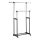 Tøjstativ metal 170x142 cm sort/skinnende krom