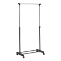 Tøjstativ metal 170x88 cm sort/skinnende krom