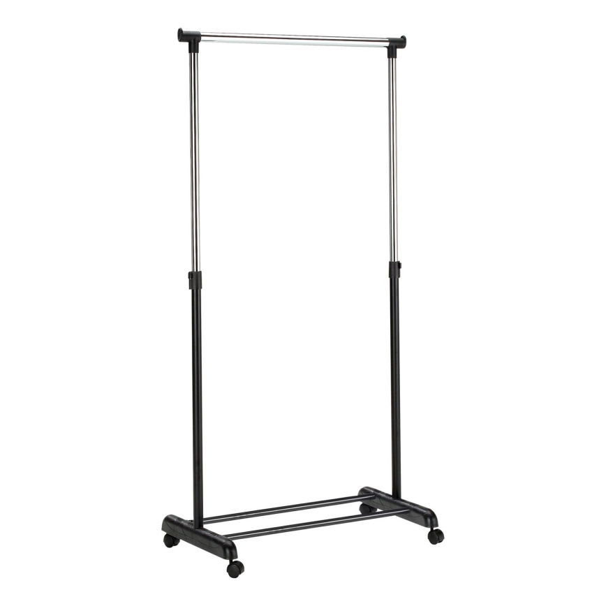 Tøjstativ metal 170x88 cm sort/skinnende krom