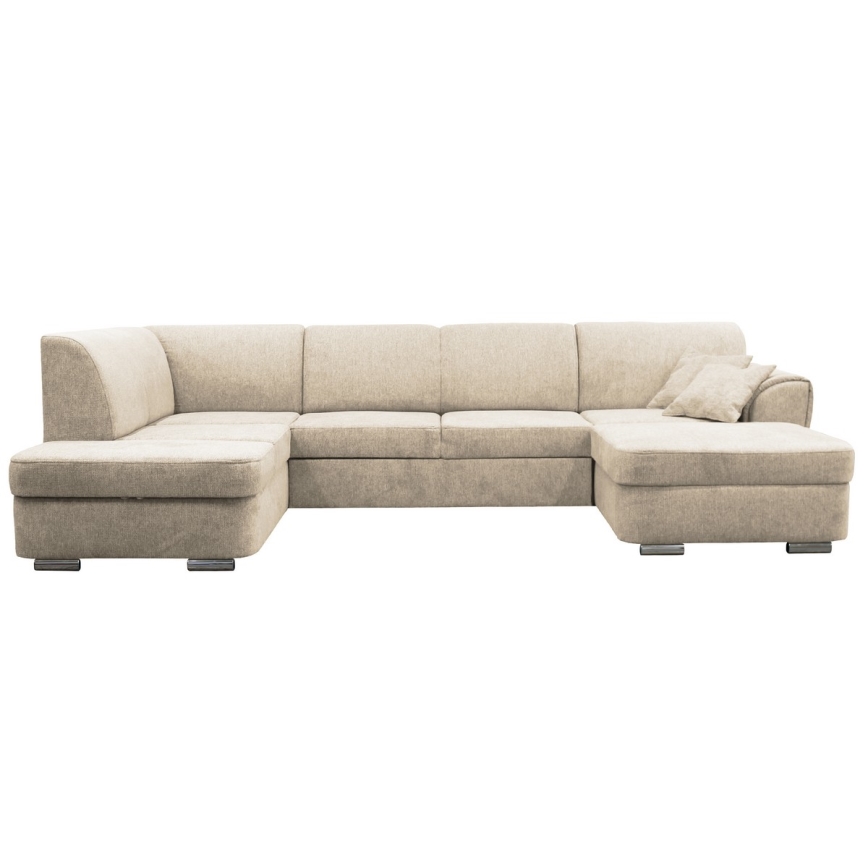 U-formet hjørnesofa med opbevaringsplads SERPA venstrevendt beige