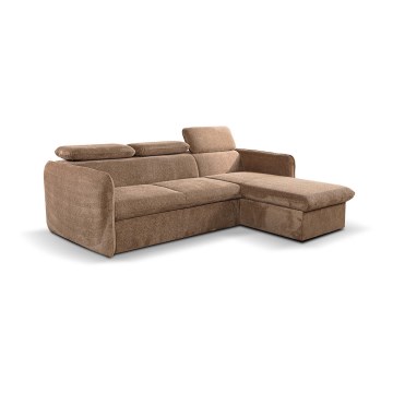 U-formet hjørnesofa med opbevaringsplads BEJA beige højrevendt