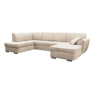U-formet hjørnesofa med opbevaringsplads SERPA venstrevendt beige