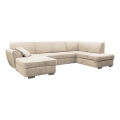 U-formet loungemøbel foldbart og polstret SERPA højre beige