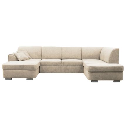 U-formet loungemøbel foldbart og polstret SERPA højre beige