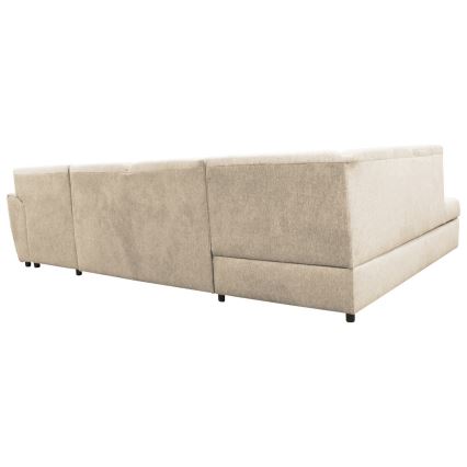 U-formet loungemøbel foldbart og polstret SERPA venstre beige