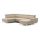 U-formet loungemøbel m. opbevaringsplads foldbar CATANIA venstre beige