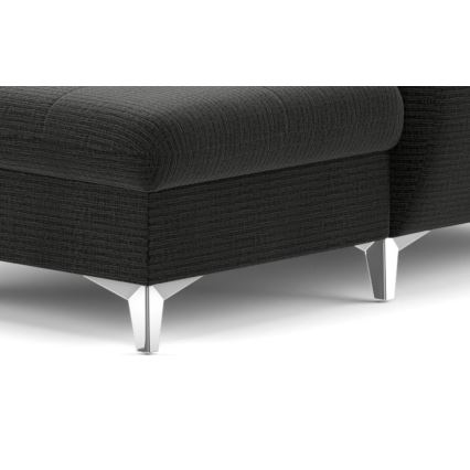 U-formet loungemøbel m. opbevaringsplads foldbar CATANIA venstre grafit
