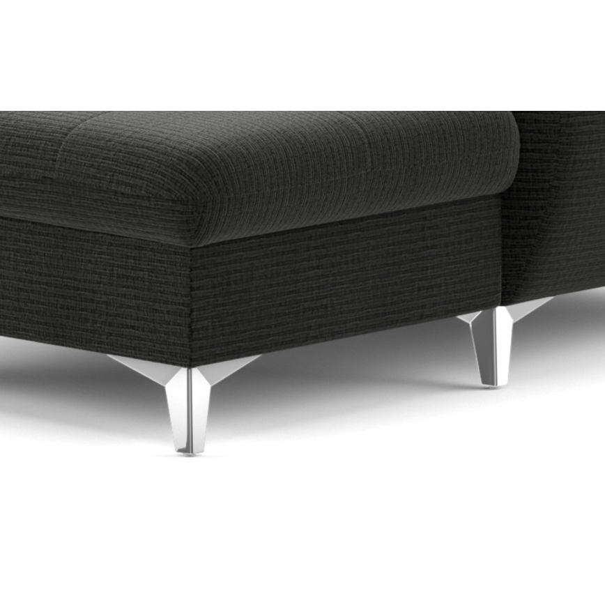 U-formet loungemøbel m. opbevaringsplads foldbar CATANIA venstre grafit