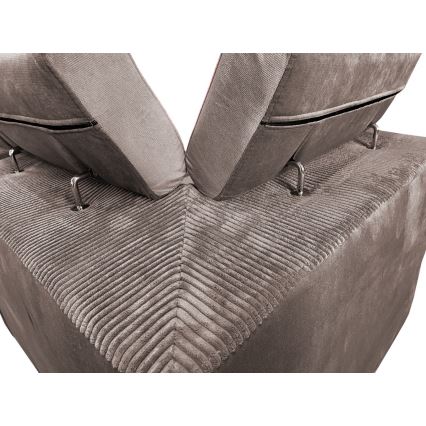 U-formet loungesæt m. universelt hjørne foldbart med opbevaringsplads SALVADA beige
