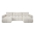 U-formet polstret omdannelig hjørnesofa med opbevaring ALMADA, beige