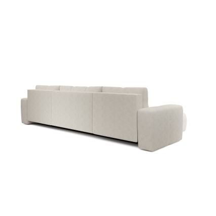U-formet polstret omdannelig hjørnesofa med opbevaring ALMADA, beige