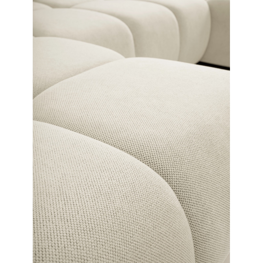 U-formet polstret sofa med sovefunktion og opbevaring ALMADA, beige