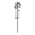 Udendørs 3-i-1 vejrstation, 145 cm, sort