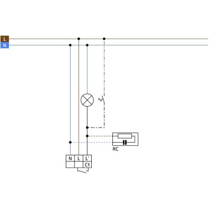 Udendørs bevægelsessensor LC-CLICK 140° IP44 sort