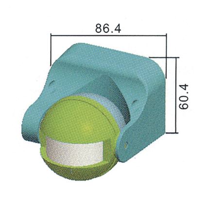 Udendørs bevægelsessensor PIR B 180° 1200W/230V IP44 hvid