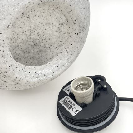 Udendørs dekorationsarmatur LUMISTONE 1xE27/15W/230V IP65 Ø 28 cm