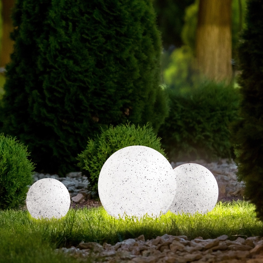 Udendørs dekorationslampe GARDEN BALL 1xE27/40W/230V IP65 diam. 25 cm