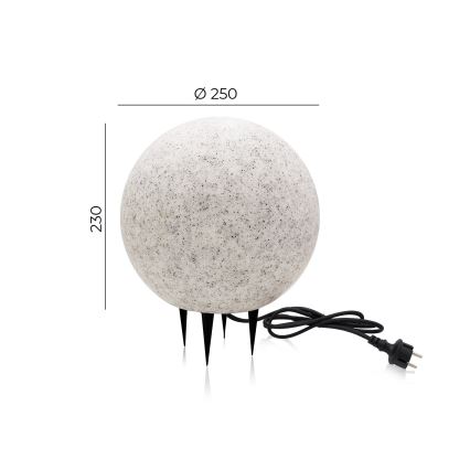 Udendørs dekorationslampe GARDEN BALL 1xE27/40W/230V IP65 diam. 25 cm