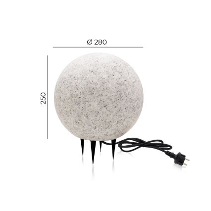 Udendørs dekorationslampe GARDEN BALL 1xE27/40W/230V IP65 diam. 28 cm
